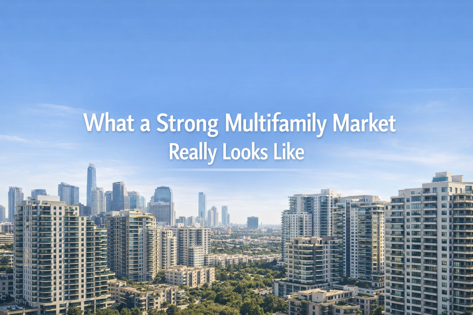 What a “Strong Multifamily Market” Really Looks Like (Beyond Headlines)